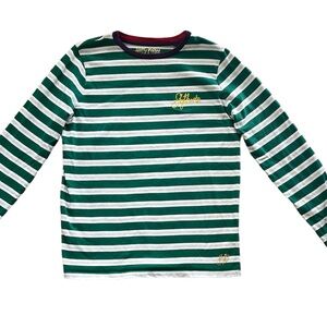 Mini Boden Harry Potter Slytherin Stripe LS Tee Kids Size 13-14 GUC Gree…